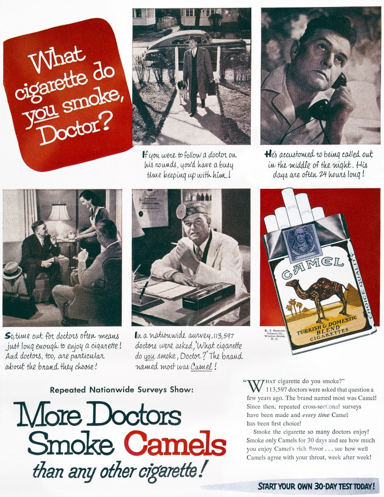 1946 Camel Cigarette Advertisement Print