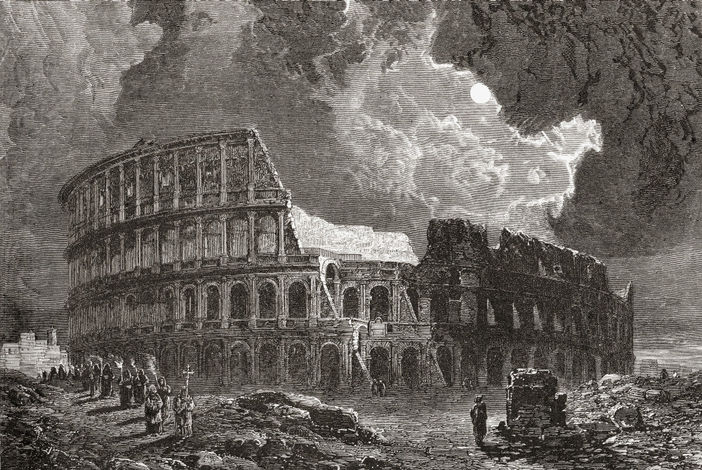 The Colosseum by Moonlight Fine Art Print | Posterazzi