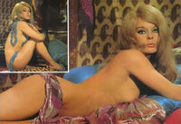 Elke Sommer split image nude photo print with blue beads