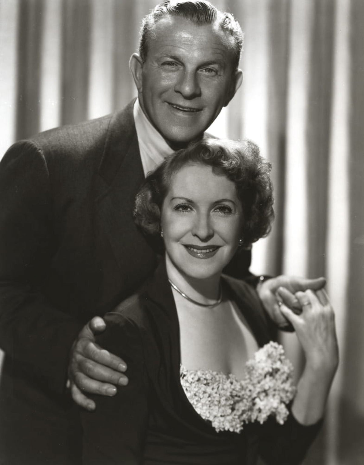 George Burns and Gracie Allen classic photo print, showcasing their iconic smiles.
