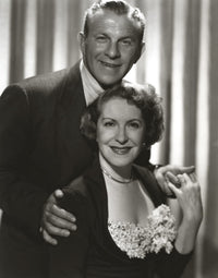 George Burns and Gracie Allen classic photo print, showcasing their iconic smiles.