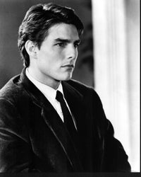 Black and white photo print of Tom Cruise in a corduroy blazer