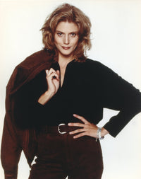 Farrah Forke portrait photo print in black sweater on white background.