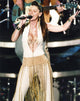 Shania Twain portrait photo print in a sexy white outfit