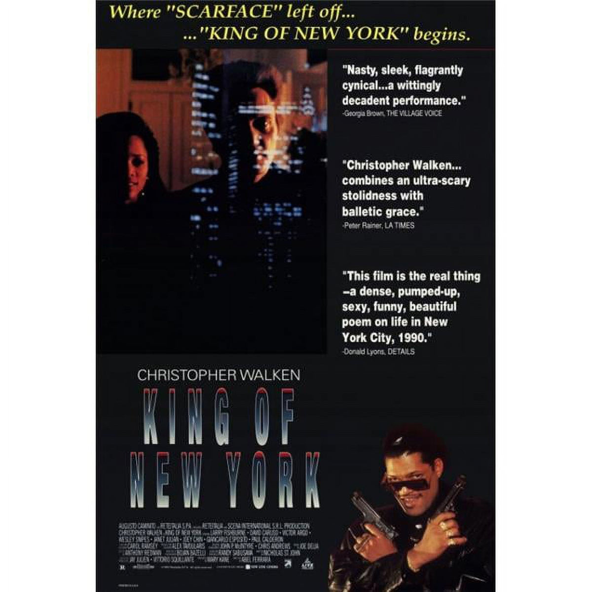 King of New York Movie Poster Print featuring Christopher Walken