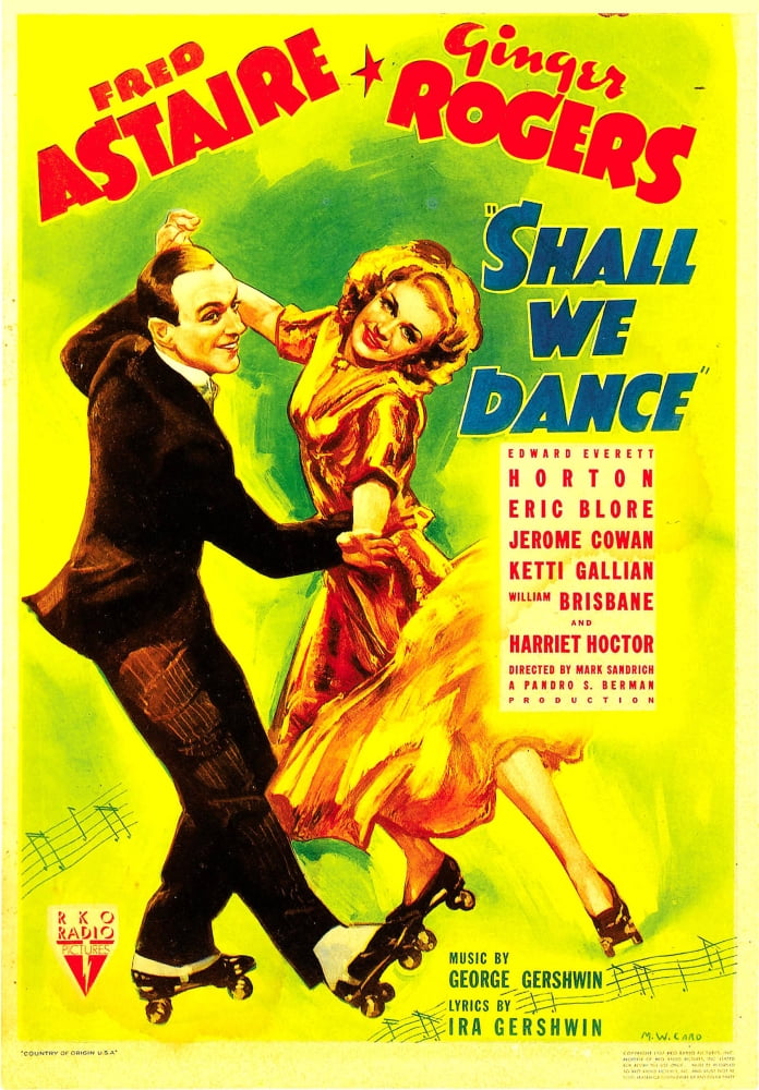 Fred Astaire and Ginger Rogers Shall We Dance Movie Masterprint Poster 1937