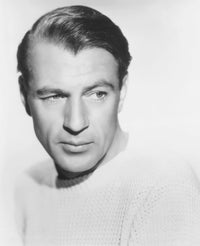 Gary Cooper Portrait Poster Print - Classic Hollywood Art