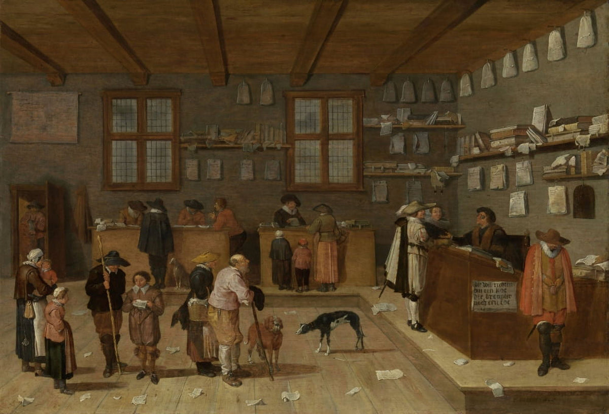Dutch Painting Oil on Panel Art Print by Pieter De Bloot (1628)