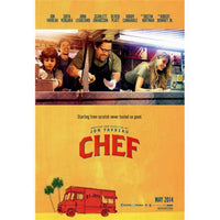Chef Movie Poster Print in vibrant colors for kitchen decor.