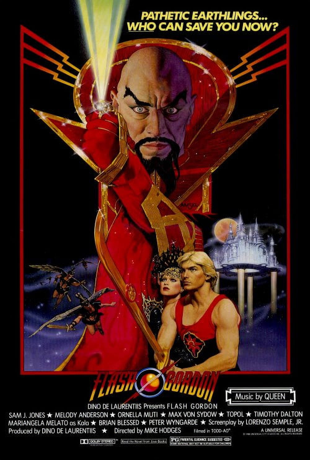 Flash Gordon Movie Poster - 27x40 print showcasing sci-fi adventure.