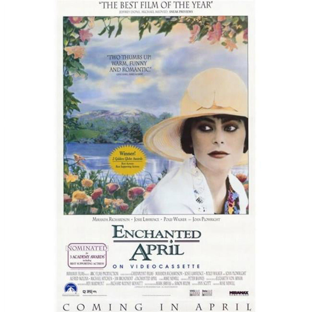 Enchanted April Movie Poster 11x17 print showcasing cinematic charm