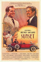 Sunset Movie Poster Print showcasing vibrant colors and serene landscape.