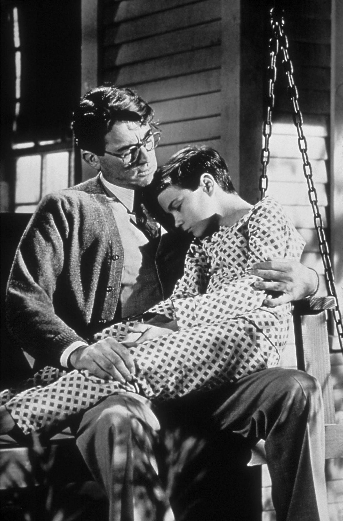 To Kill A Mockingbird photo poster print featuring Gregory Peck and Philip Alford.