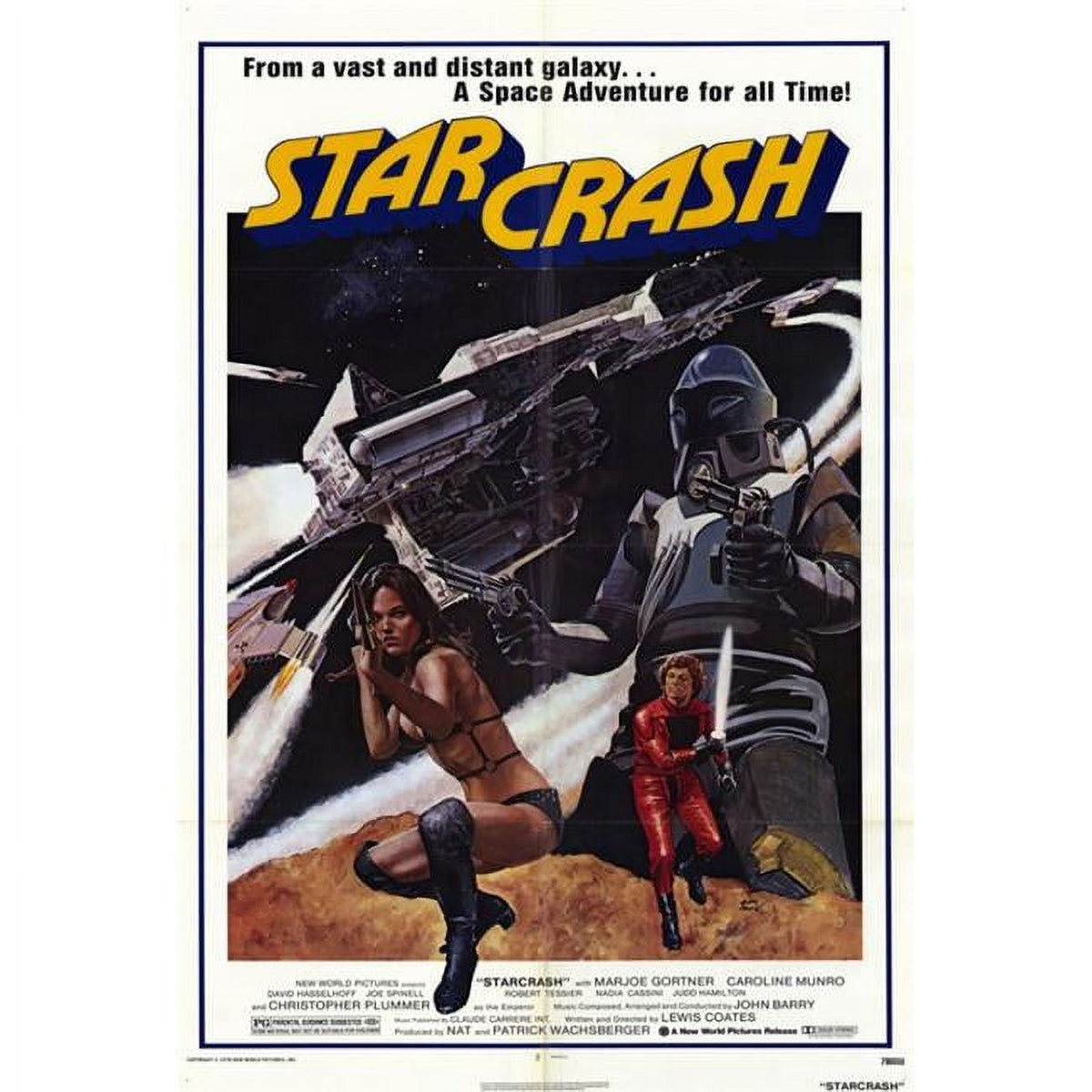 Star Crash Movie Poster Print 27x40 showcasing classic sci-fi art.