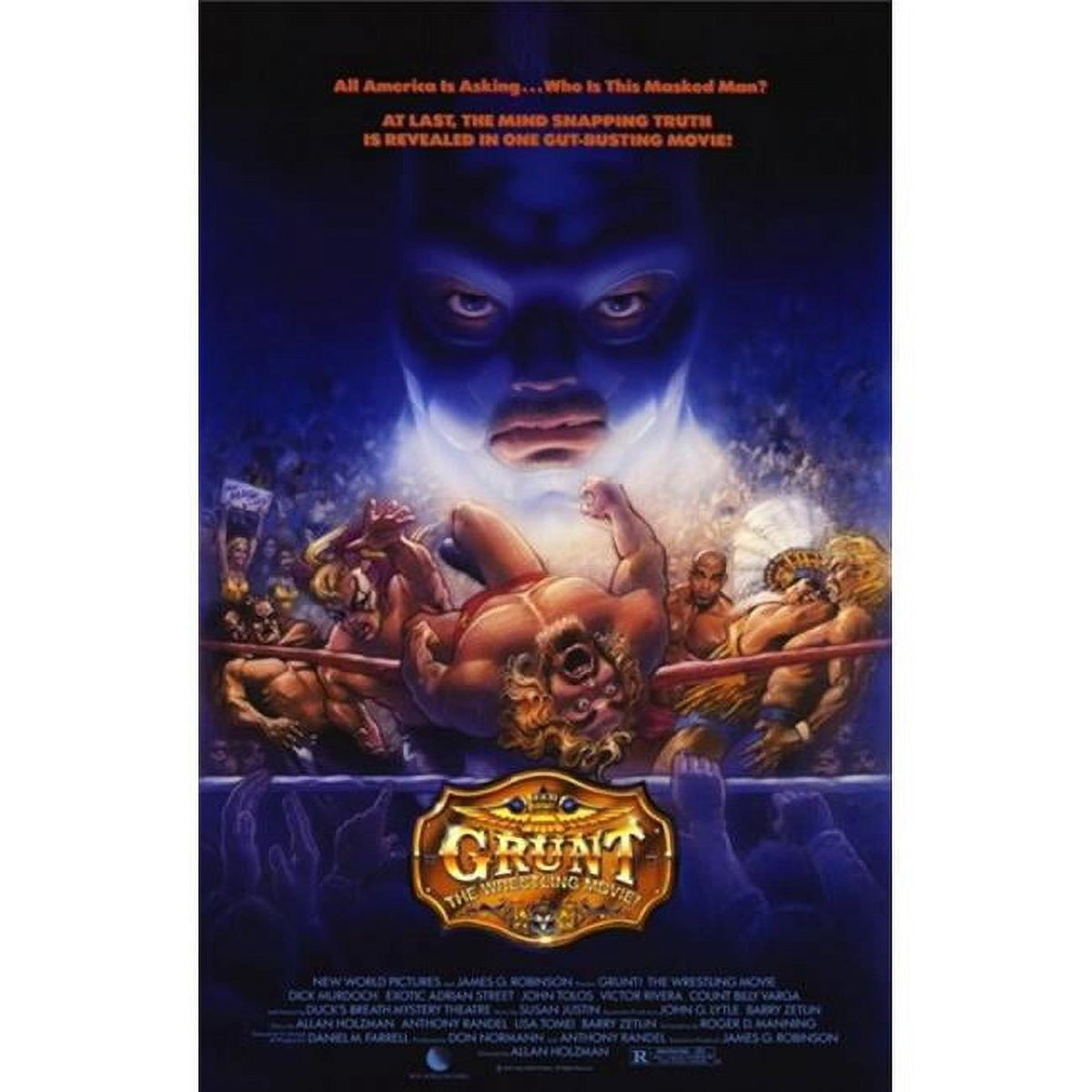 Grunt the Wrestling Movie Poster - 11x17 print featuring vibrant wrestling imagery.