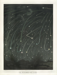 Poster print of The November Meteors by Étienne Léopold Trouvelot, capturing the beauty of meteor showers.