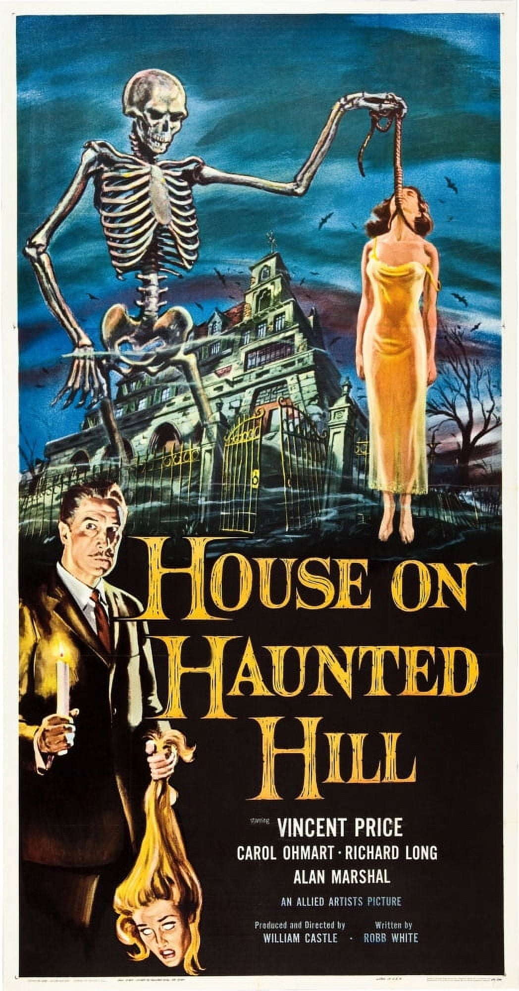 House on Haunted Hill Movie Masterprint Poster featuring Vincent Price in 11x17 size.
