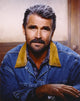 Portrait photo print of James Brolin in a blue denim jacket