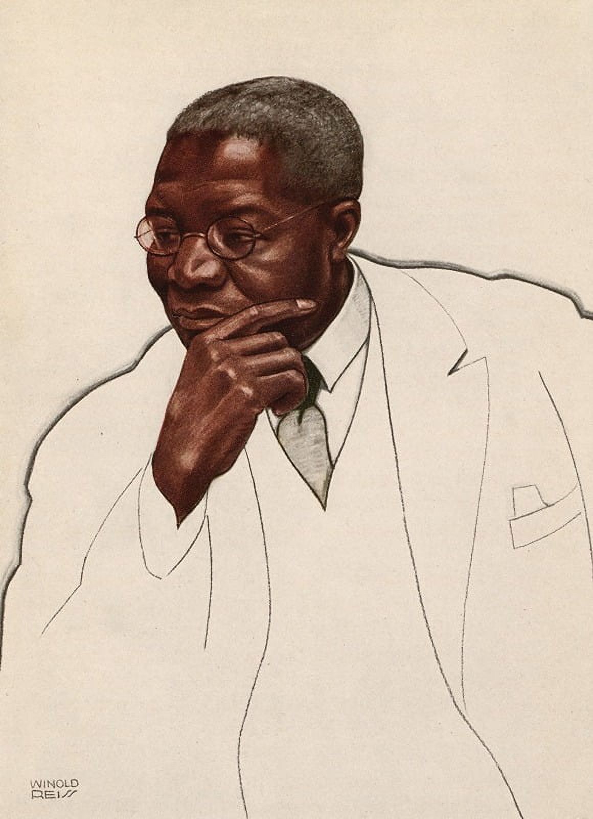 Robert Russa Moton Poster Print by Winold Reiss