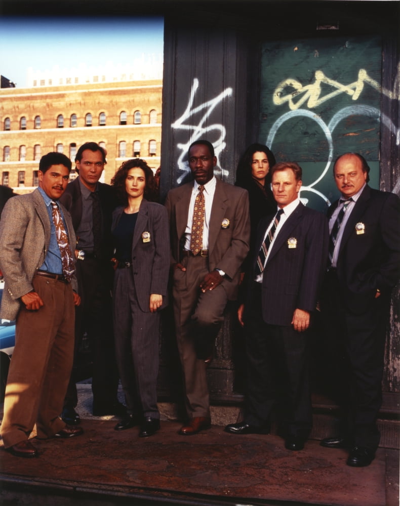 NYPD Blue Group Photo Print in Formal Attire with Badge