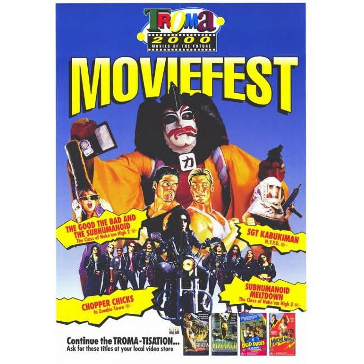 Troma Moviefest Movie Poster Print - 27x40 inches, vibrant design for film lovers.