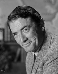 Gregory Peck classic close-up portrait photo print
