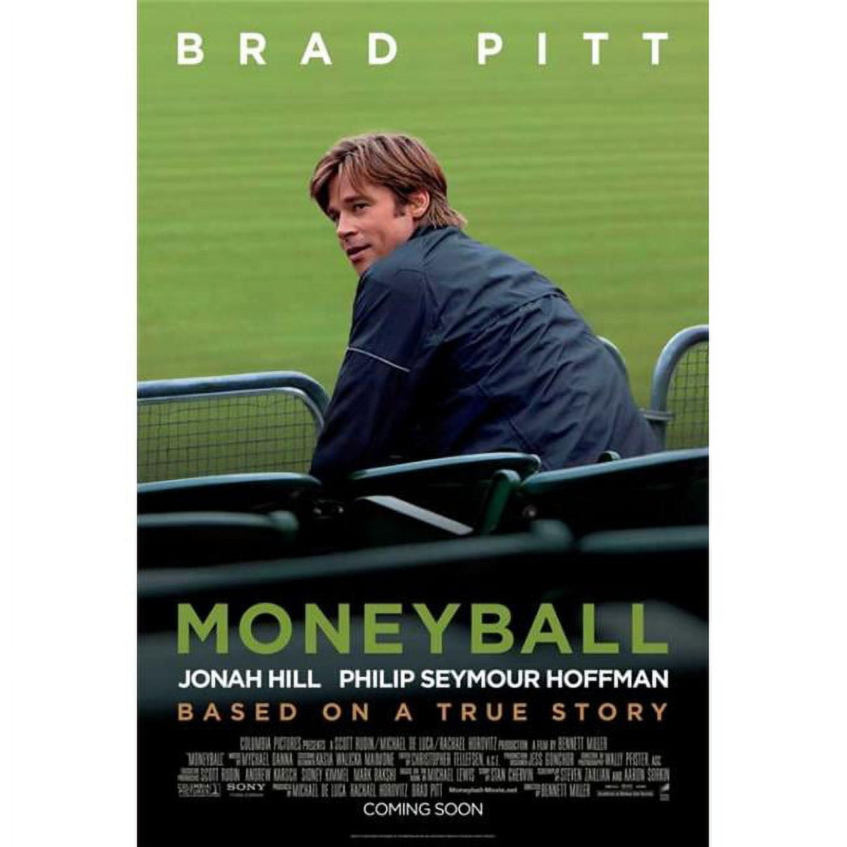 Moneyball Movie Poster Print - 27 x 40, perfect for sports enthusiasts.
