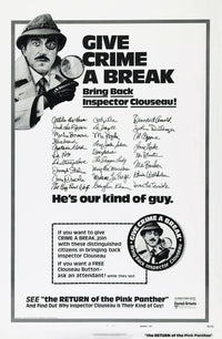 The Return of the Pink Panther Movie Poster Print featuring Peter Sellers.