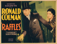 Raffles movie masterprint poster featuring Ronald Colman and Kay Francis, 14x11