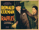 Raffles movie masterprint poster featuring Ronald Colman and Kay Francis, 14x11