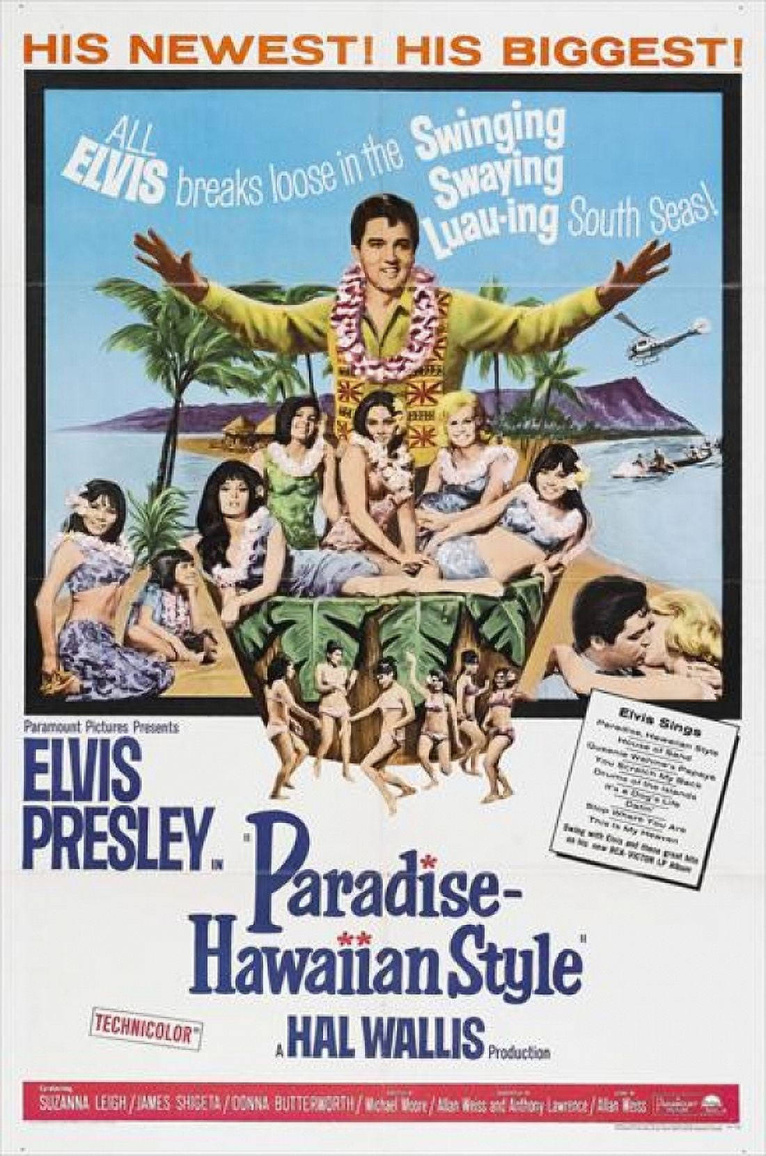 Paradise Hawaiian Style Movie Poster 11x17 print featuring tropical scenery.
