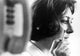 Anjelica Huston smoking near a payphone classic portrait photo print