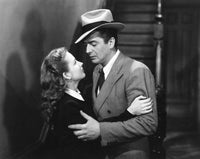 Kiss of Death movie photo print featuring Coleen Gray and Victor Mature, available in multiple sizes.