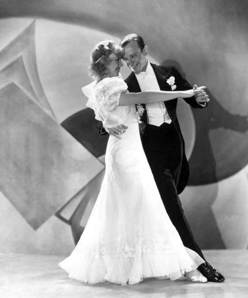 Flying Down To Rio movie poster featuring Ginger Rogers and Fred Astaire, 1933 classic film art.