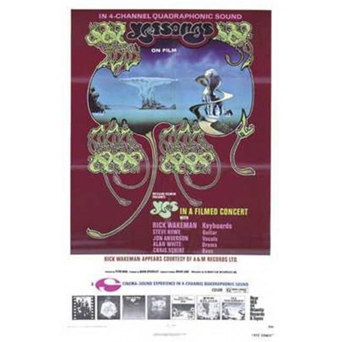Yessongs Movie Poster 11x17 art print featuring classic concert film imagery.
