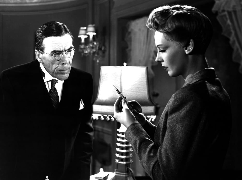 The House On 92nd Street 1945 movie photo print featuring Leo G. Carroll and Signe Hasso.