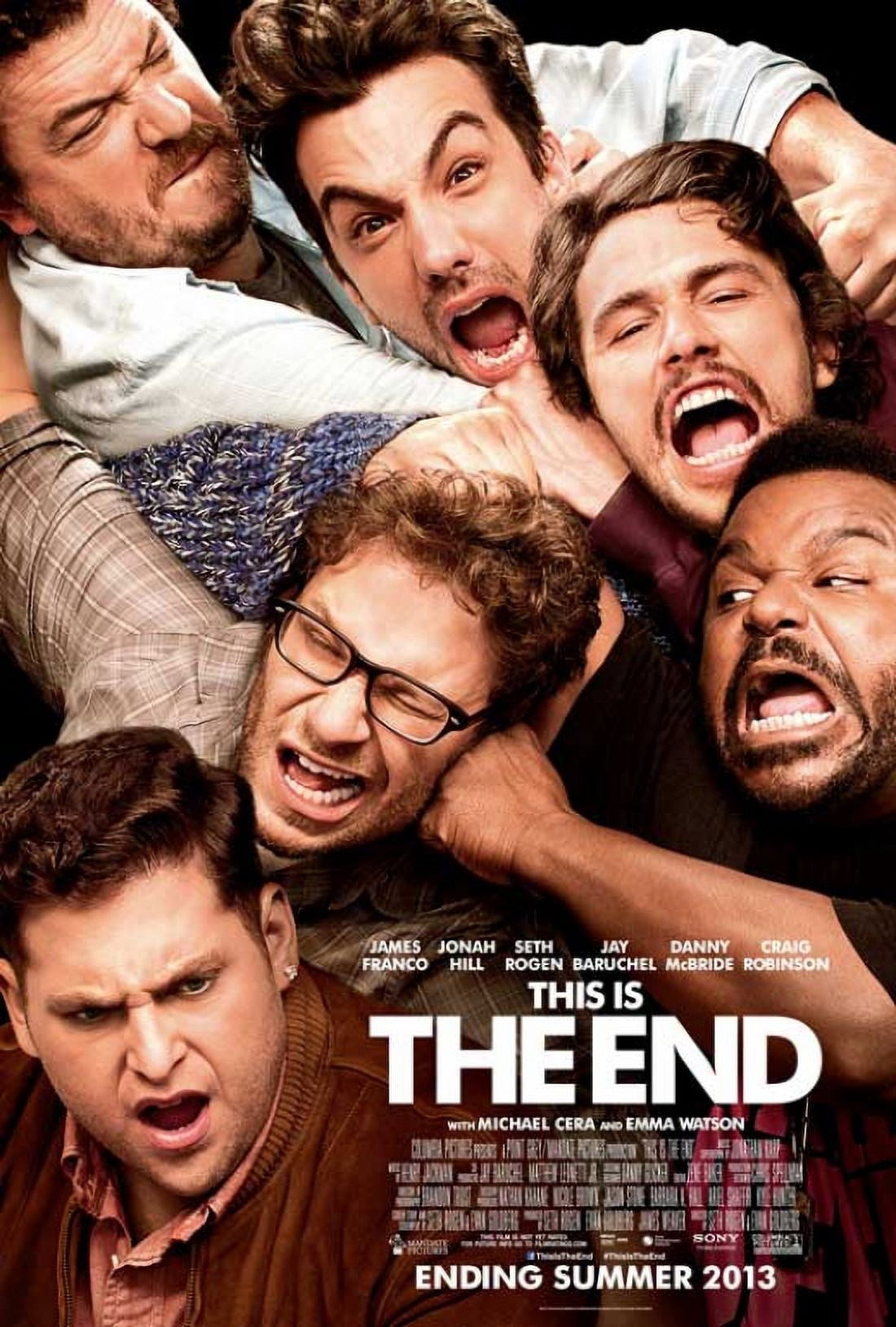 This Is the End Movie Poster 11x17 print featuring vibrant comedy artwork.