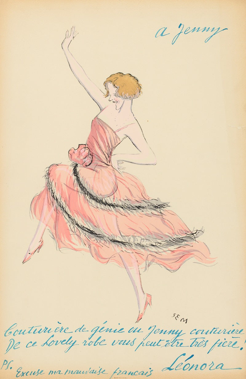 Leonora Hughes poster print by Georges Goursat, vintage art