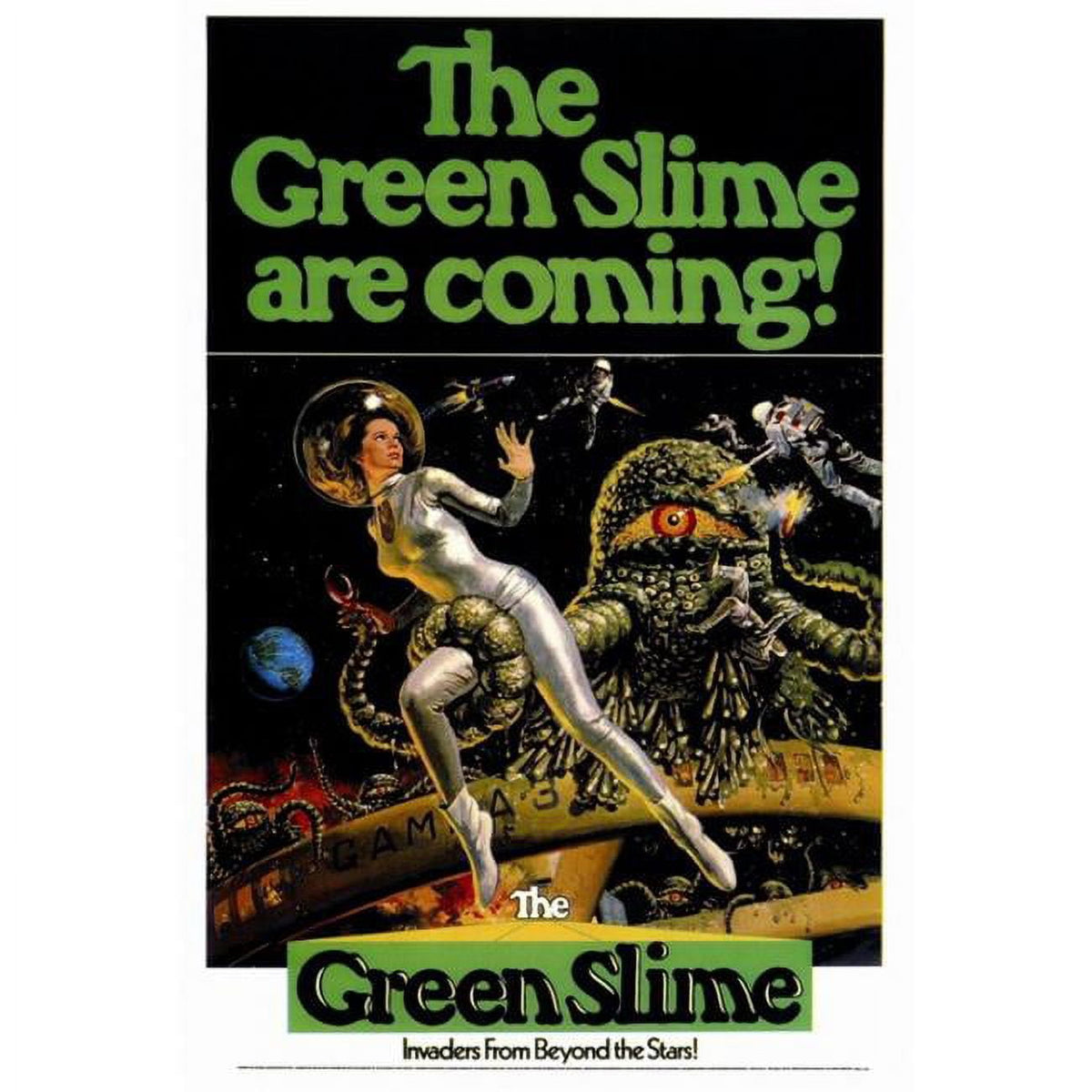 The Green Slime Movie Poster Print 27x40 - Classic horror film art.