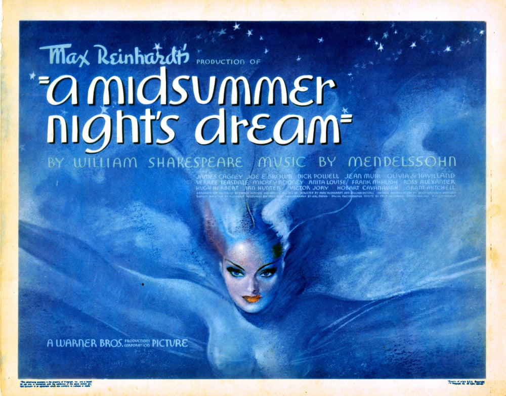 A Midsummer Night's Dream 1935 Movie Masterprint Poster - Whimsical Shakespeare Artwork