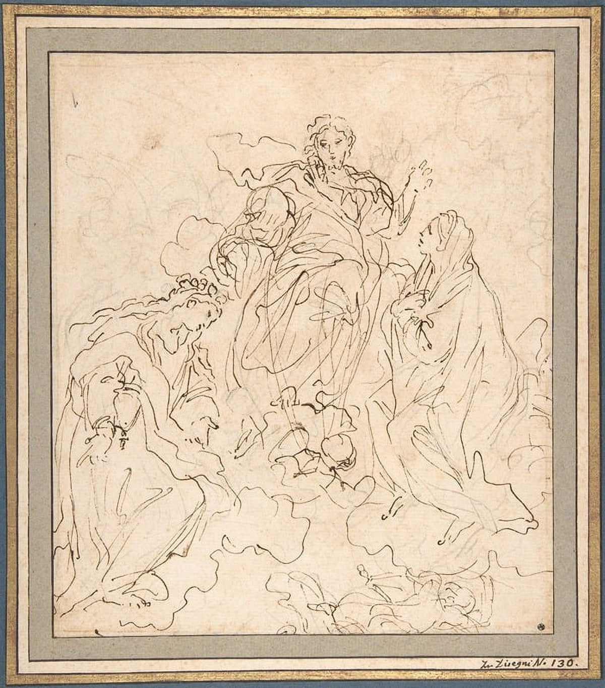 Poster print of 'The Virgin and Saint Rosalia Interceding with Christ' by Carlo Maratti, showcasing divine intercession artwork.