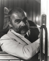 Sean Connery formal photo print with mustache, classic decor