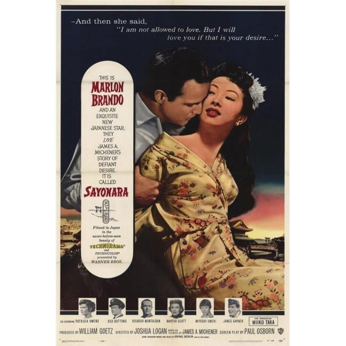 Sayonara Movie Poster Print - vibrant classic film art