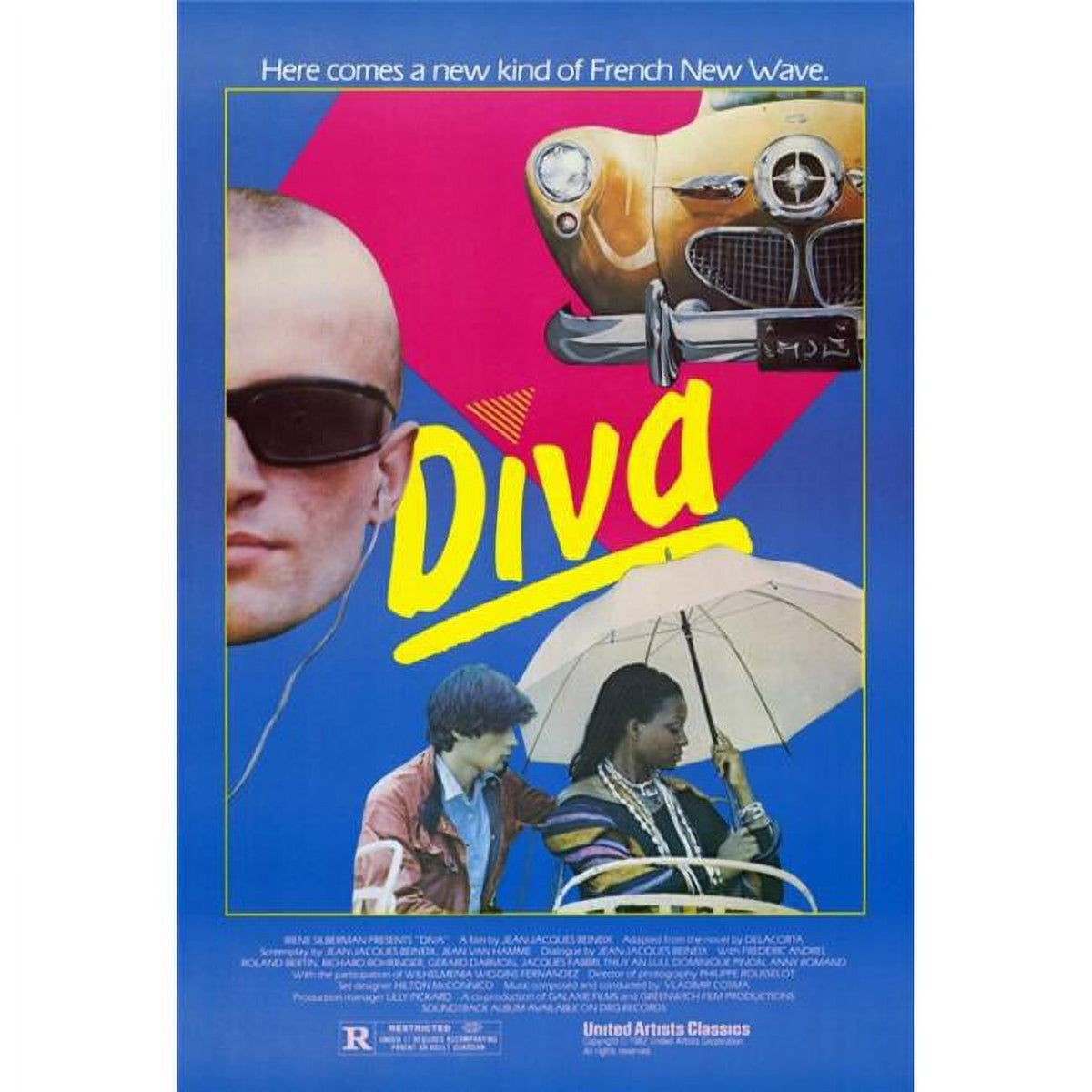 Diva Movie Poster Print - vibrant 27x40 poster featuring classic film artwork.