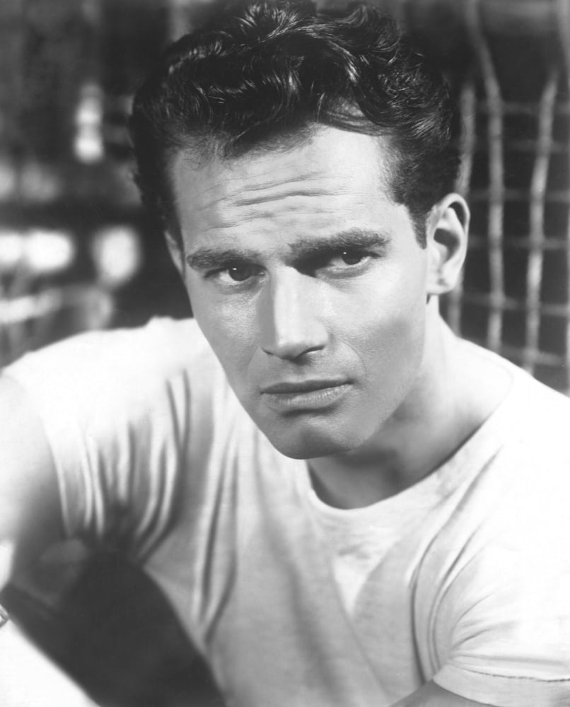 Charlton Heston classic photo print from the 1950s, available in multiple sizes.