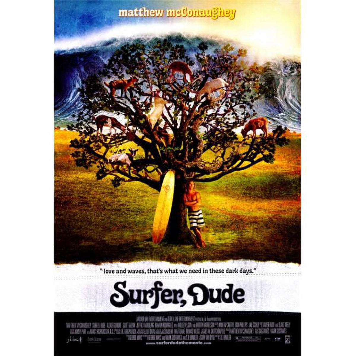 Surfer Dude Movie Poster Print showcasing beach vibes and surfing culture.