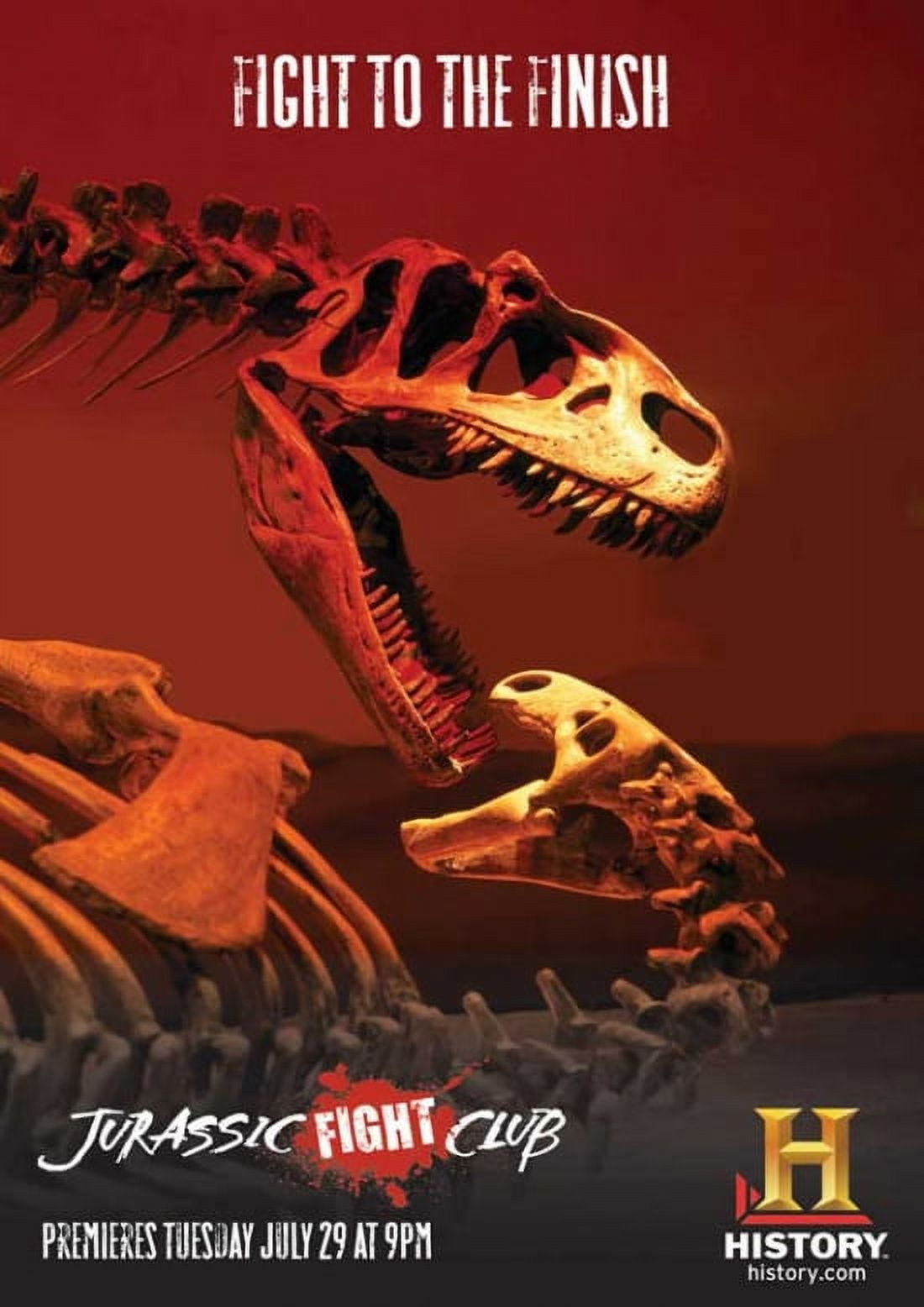 Jurassic Fight Club Movie Poster 11x17 print featuring epic dinosaur battles.