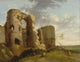 West Gate of Pevensey Castle Poster Print by John Hamilton Mortimer