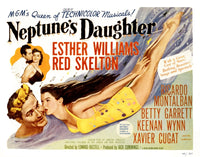Neptune's Daughter movie poster print featuring Ricardo Montalban, Red Skelton, and Esther Williams.