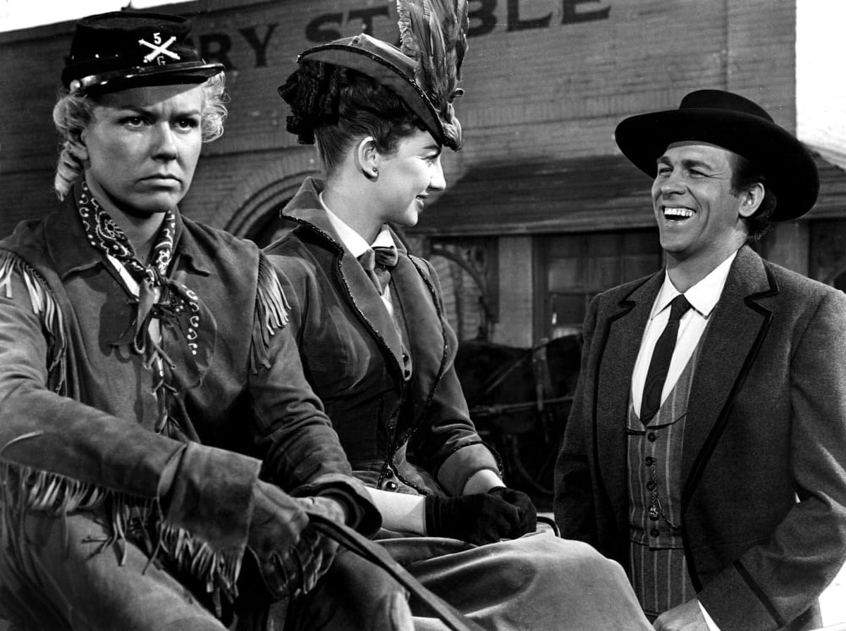Calamity Jane movie poster print featuring Doris Day and Howard Keel